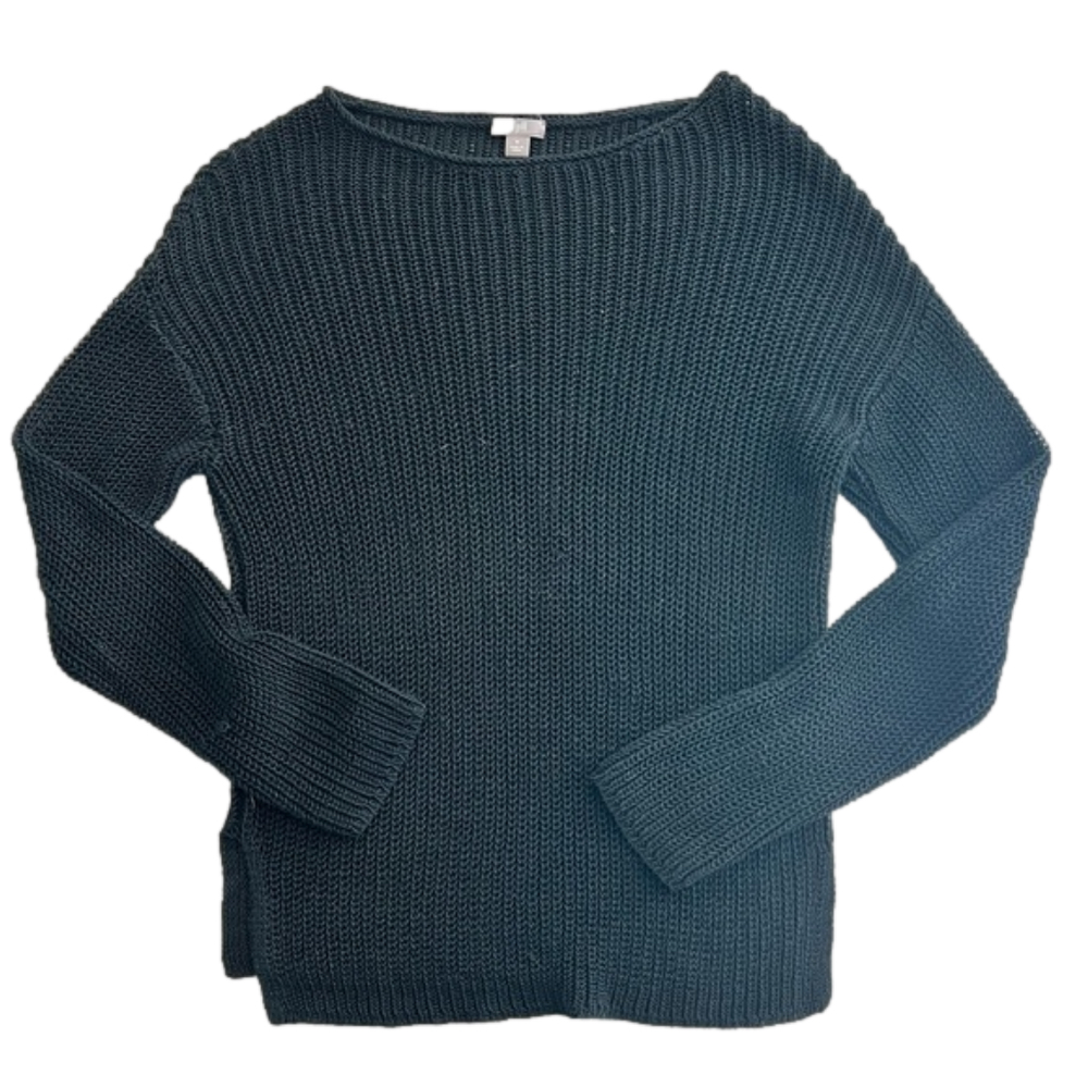J. Jill Black Open Knit Long sleeve Black Sweater Size Medium